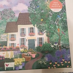 Cottage Garden 500-Piece Puzzle - Pastel Floral House